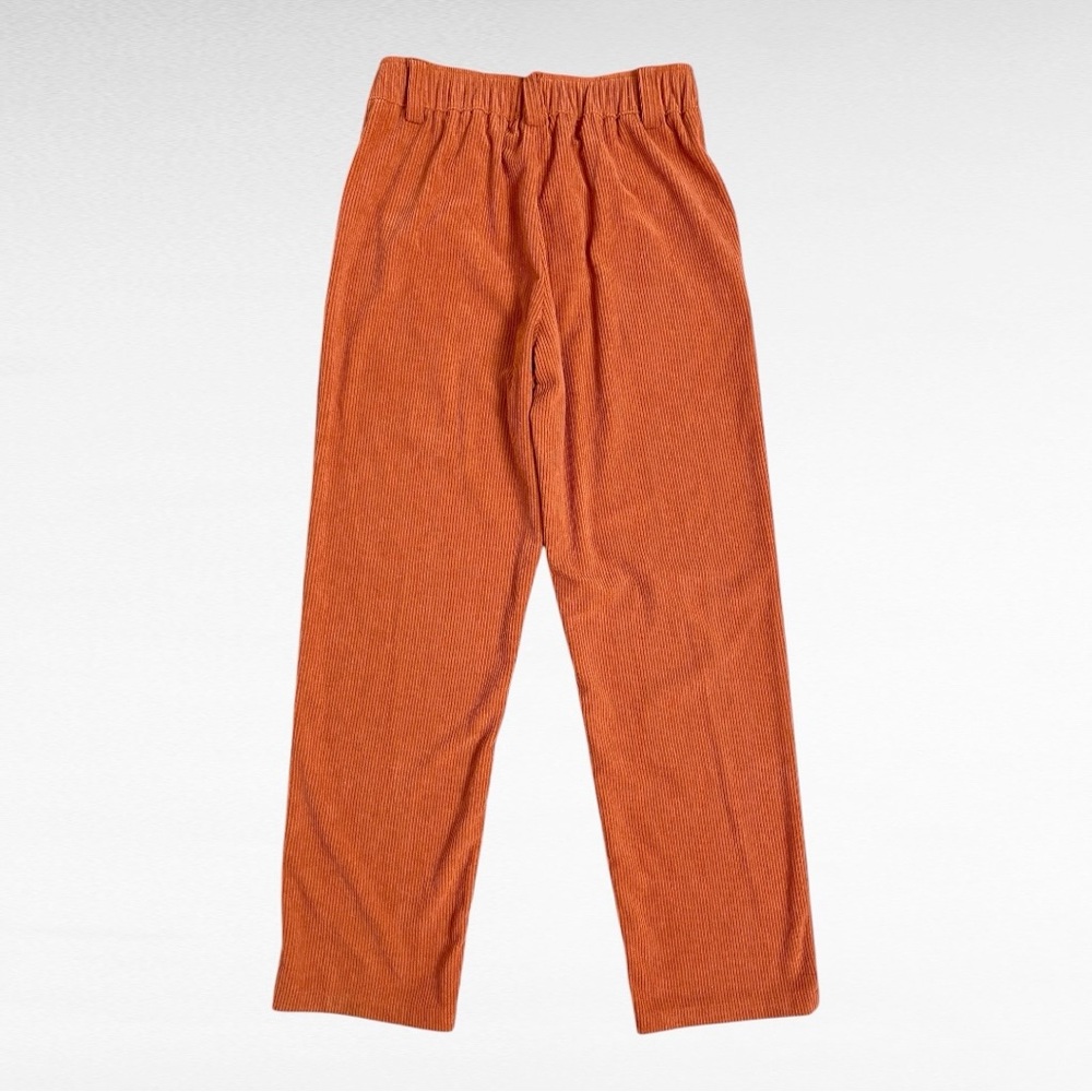 HALARA | Bombay Brown Mid Rise Button Zipper Side Pocket Casual Corduroy Pants - Picture 5 of 10